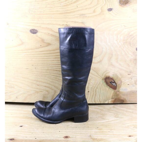 Born Boots Womens 6.5 Black Leather Riding Zip Equestrian Tall - Picture 1 of 6